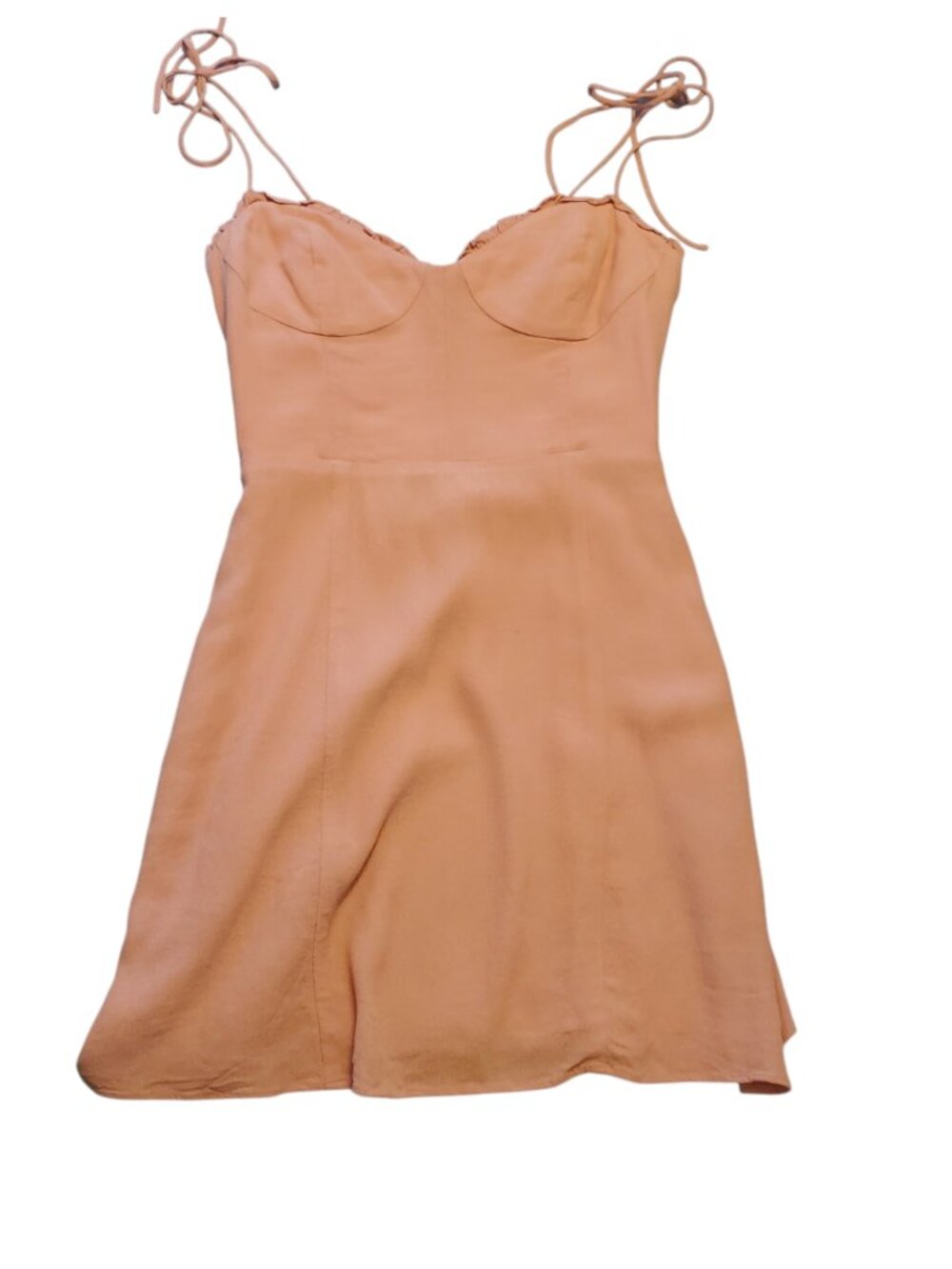 Wilfred Pink Sweetheart Dress With Tie Up Spaghetti Straps
